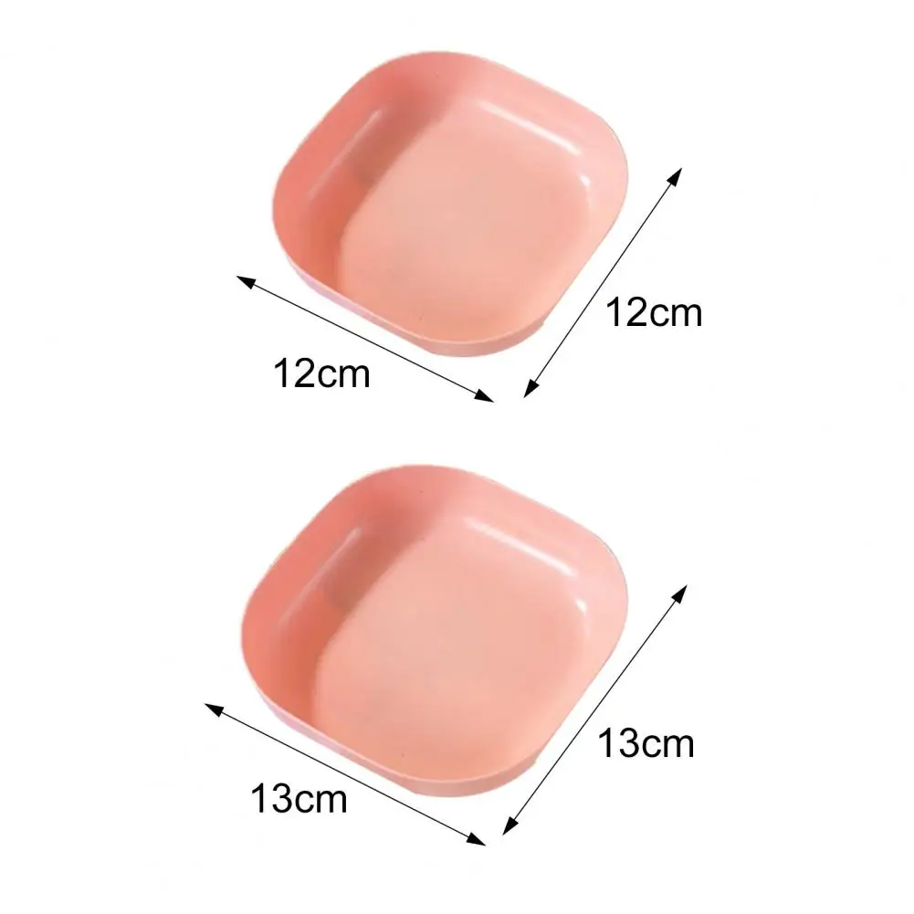 ১০ পিস রঙিন স্কয়ার ডিনার প্লেট সেট – হোল্ডারসহ ️ | Cutee Shop - Image 7