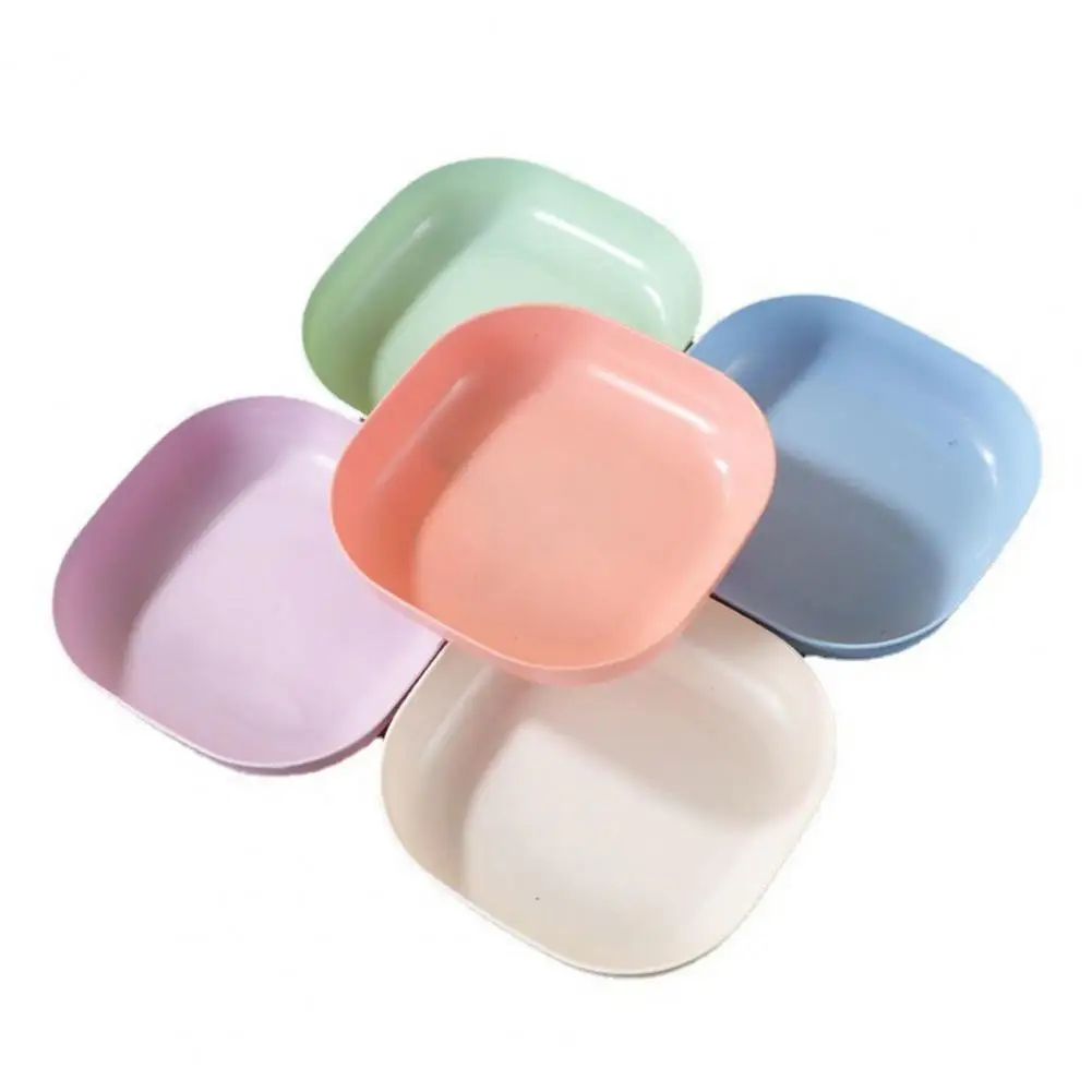 ১০ পিস রঙিন স্কয়ার ডিনার প্লেট সেট – হোল্ডারসহ ️ | Cutee Shop - Image 4